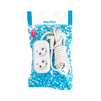 Удлинитель Smartbuy 2р.Б/З 10A 3.0м белый (1/50)