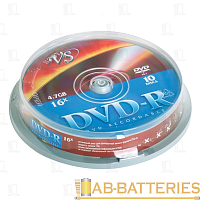 Диск DVD+R VS 4.7GB 16x 10шт. cake box