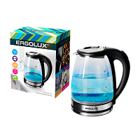 Электрочайник Ergolux ELX-KP02-C32 1500-2300W 1.8л черный