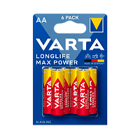 Батарейка Varta LONGLIFE MAX POWER (MAX TECH) LR6 AA BL6 Alkaline 1.5V (4706) (6/60/300) 