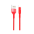 Кабель HOCO X26 USB (m)-Lightning (m) 1.0м 2.0A нейлон красный (1/30/300)