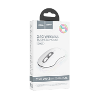 Мышь беспроводная HOCO GM21 классическая USB белый (1/13/130)