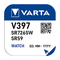Батарейка Varta 397 (SR726SW) BL1 Silver Oxide 1.55V (1/10/100) 