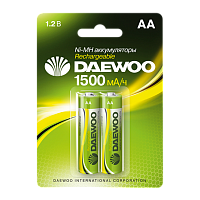 Аккумулятор бытовой Daewoo HR6 AA BL2 NI-MH 1500mAh (2/20/100)