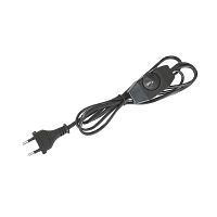 Кабель питания Прогресс для бра 1.7м 10A 2x0.5мм² с диммером черный (1/200)