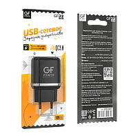 Сетевое З/У GFPower GF22 1USB 3.0A QC3.0 черный (65/260)