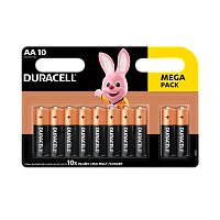 Батарейка Duracell Basic LR6 AA BL10 Alkaline 1.5V (10/80) 