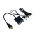 Переходник ENERGY POWER HDMI (m)-VGA (f) пластик с кабелем AUX и кабелем питания (1/250)