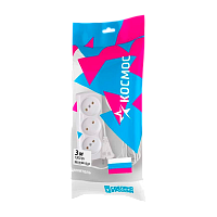 Удлинитель Космос 3р.Б/З 6A 3.0м ШВВП 2x0.75мм² белый (1/60)