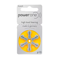 Батарейка PowerOne ZA10 BL6 Zinc Air 1.45V (6/60/300)