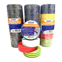 Изолента STICKY 19мм*20м ПВХ черный (1/10/36) 