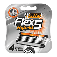 Сменные кассеты BIC "Flex 5 Hybrid" 5 лезвий 4шт. (цена за 1 шт) (4/24/96)