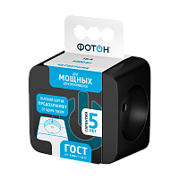 Разветвитель Фотон АМ 16-4 КУБ 4р.Б/З 16A черный (1/10)