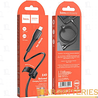 Кабель HOCO X49 USB (m)-microUSB (m) 1м 2.4A силикон черный (1/31/310)