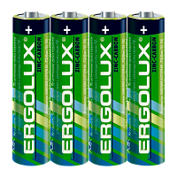 Батарейка Ergolux R6 AA Shrink 4 Zinc Carbon 1.5V (4/60/960)