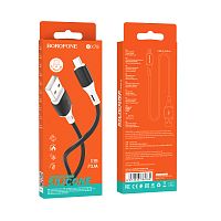 Кабель Borofone BX79 USB (m)-microUSB (m) 1м 2.4A силикон черный (1/360)