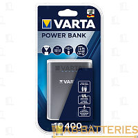 Внешний аккумулятор Varta 10400mAh 2.4A 2USB серый  | Ab-Batteries | Элементы питания и аксессуары для сотовых оптом