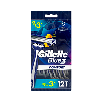 Бритва одноразовая Gillette "BLUE3 COMFORT" 3 лезвия 9+3шт. (1/20) 