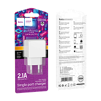 Сетевое З/У HOCO CS11A 1USB 2.1A белый (1/28/168) 