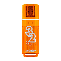 Флеш-накопитель Smartbuy Glossy 32GB USB2.0 пластик оранжевый