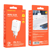 Сетевое З/У Borofone BN6 Type-C 3.0A 20W QC3.0 белый (1/140)