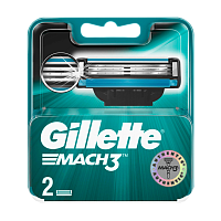 Сменные кассеты Gillette "MACH3" P&G PROMO (Brasil) 3 лезвия 2шт. (цена за 1 шт) (2/20) 
