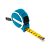 Рулетка измерительная Smartbuy Tools 3м*16мм пластик фиксатор ударопрочный корпус голубой (1/96)