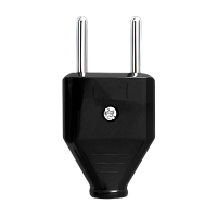 Вилка электрическая Прогресс MINI Б/З черный (1/50/1000)