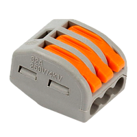 Строительно-монтажная клемма с рычажками, 3 отверстия (цена за 1 шт.) (50/2000)