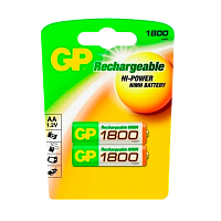 Аккумулятор бытовой GP HR6 AA BL2 NI-MH 1800mAh в бумажной упаковке (2/20/160)