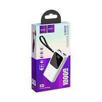 Внешний аккумулятор HOCO J41 10000mAh 2.0A 2USB/Lightning/Type-C белый (1/63)