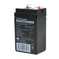 Аккумулятор свинцово-кислотный GoPower LA-430 4V 3Ah клеммы T0 в картонной упаковке