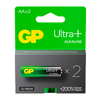 Батарейка GP ULTRA PLUS G-tech LR6 AA BL2 Alkaline 1.5V (2/20/160) R 