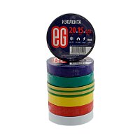 Изолента Еврогарант/EG 15мм*20м ПВХ ассорти (10/200)