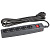 Сетевой фильтр ЭРА SF 5р.С/З 10A со шторкой 2.0м черный (1/20)