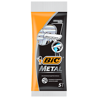 Бритва одноразовая BIC "Metall" 1 лезвие 5шт. (1/30)