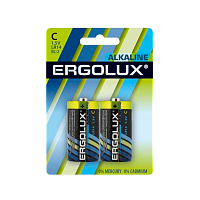 Батарейка Ergolux LR14 C BL2 Alkaline 1.5V (2/12/96)