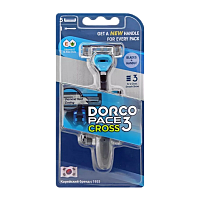 Бритва DORCO "PACE3 CROSS" 3 лезвия 5 кассет (1/10)