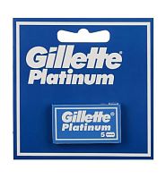 Лезвия Gillette Platinum двустронние 5шт в упаковке, цена за 1 лезвие