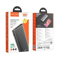 Внешний аккумулятор HOCO J83 10000mAh 3.0A 1USB/Type-C QC3.0 серый (1/24)