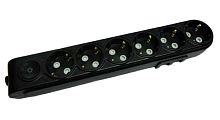 Колодка Makel 6р.С/З с выкл. черный N6310100 (1/9)