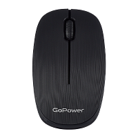 Мышь беспроводная GoPower GPM02 классическая USB черный (1/100)