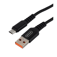 Кабель GoPower GP02M USB (m)-microUSB (m) 1м 2.4A нейлон черный (1/200/800)