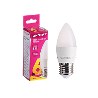 Лампа светодиодная ОНЛАЙТ Свеча 6W Е27 теплый  свет (1/10/100)