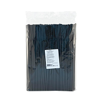 Трубочка, 5 х 240 мм, с изгибом, чёрная, 250 шт/уп, AVIORA (1/46)