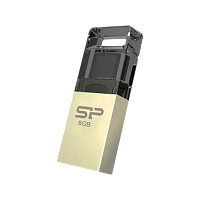 Флеш-накопитель Silicon Power Mobile X10 8GB USB2.0 металл золотой 