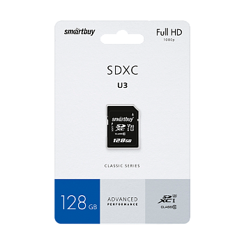 Карта памяти SD Smartbuy 128GB Class10 UHS-I (U1) 45 МБ/сек