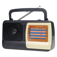 Радиоприемник DEESPI RE-21/408 пластик AM/FM/SW1-2/TV черный (1/40)