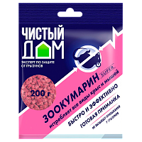 Гранулы Чистый дом Зоокумарин супер от крыс и мышей 200г (1/50)