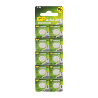 Батарейка GP G8/LR1120/LR55/391A/191 BL10 Alkaline 1.5V отрывные (10/250/5000) R